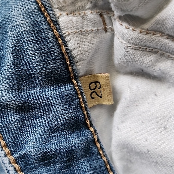 Guess Bootcut Distressed Jeans, Light Blue, Size 29 - Picture 9 of 13